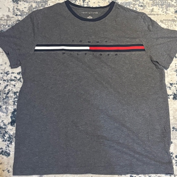 Vintage Y2K Tommy Hilfiger Embroidered Logo T-Shirt Size L - Picture 1 of 5